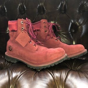 Maroon Timberland Boots